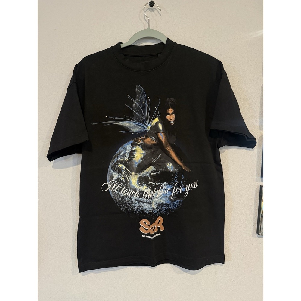SZA SOS Album Art Graphic T-Shirt Black La Sierra Size XS Touch‎ This Fire